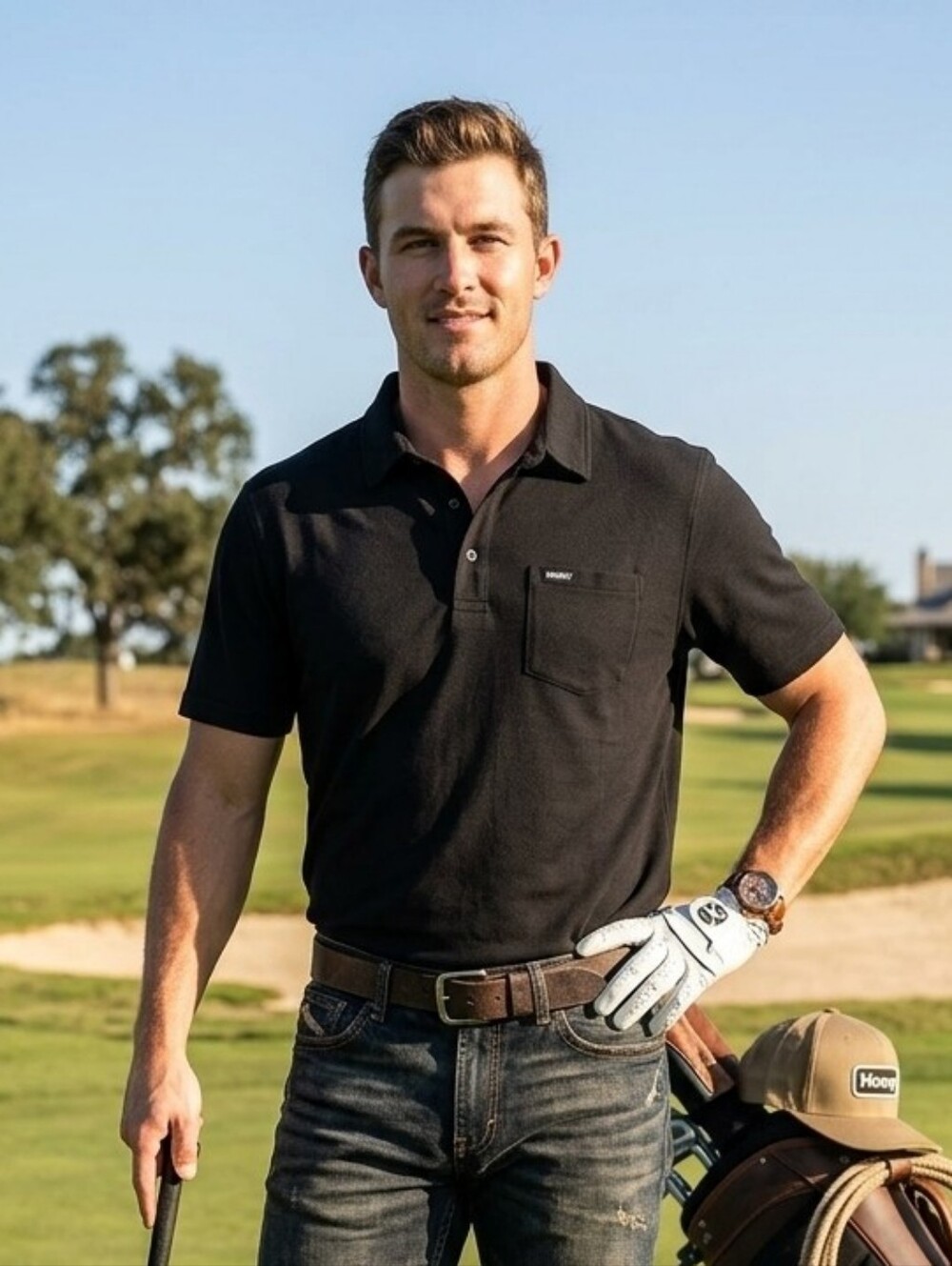 Hooey "Hot Shot" Cowboy Golf Polo -XL#064